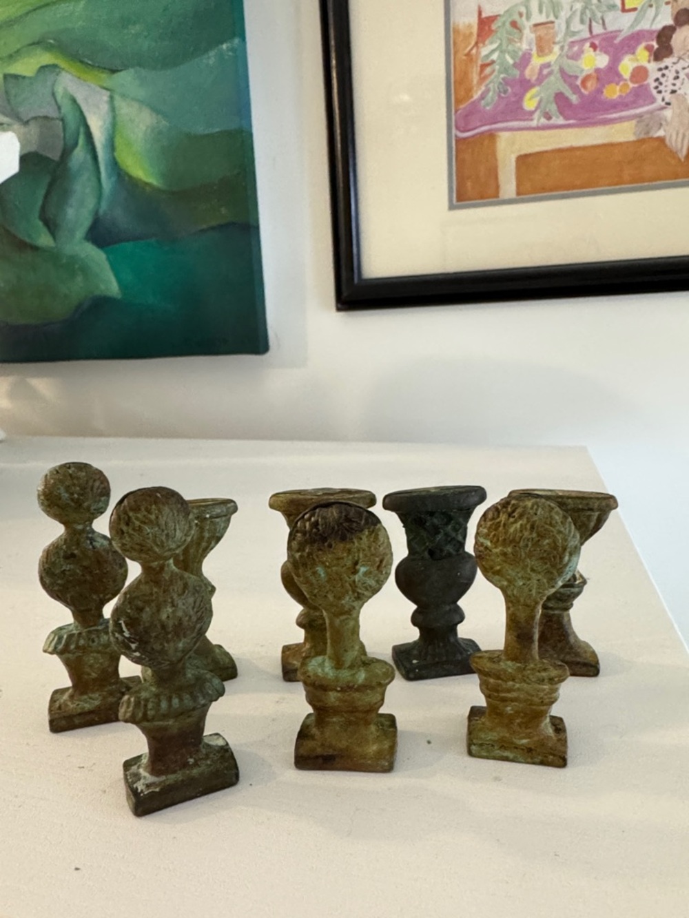 Set Vintage Inspired Rustic Metal Place Card Holders (8)
